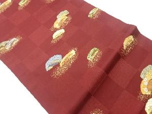 市松に櫛模様織出し名古屋帯